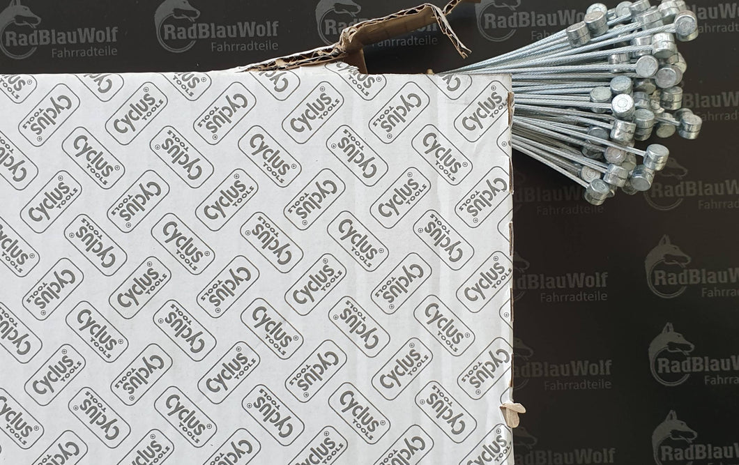 Bremszüge Bremszug Walzennippel  MTB / ATB 2200mm Endhülsen Set 100 Stück