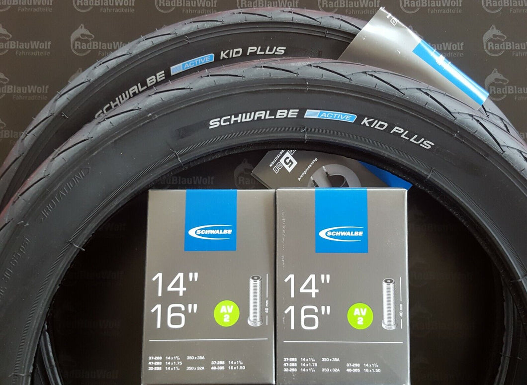 Schwalbe Kid Plus Reifen 47-288 PunctureGuard mit Schläuchen AV