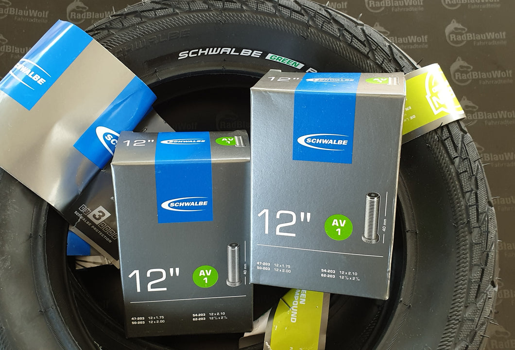 Schwalbe Road Cruiser  12 Zoll schwarz 50-203 Schläuche AV grade