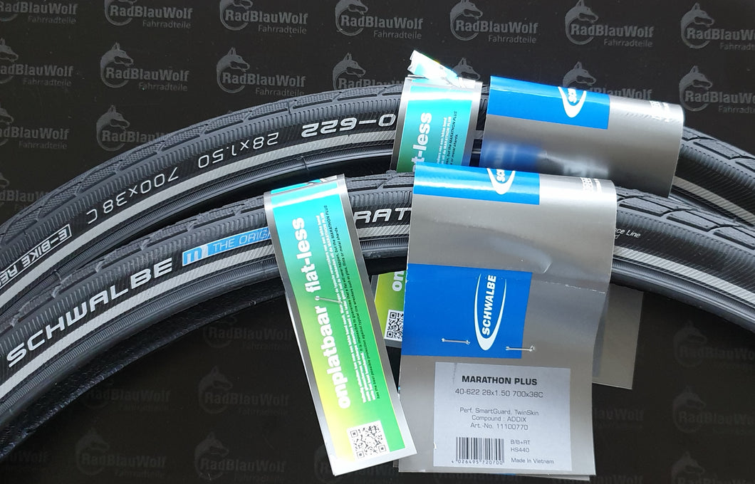 Schwalbe Marathon Plus Performance Drahtreifen - 28 x 1.50 schwarz-Reflex 40-622