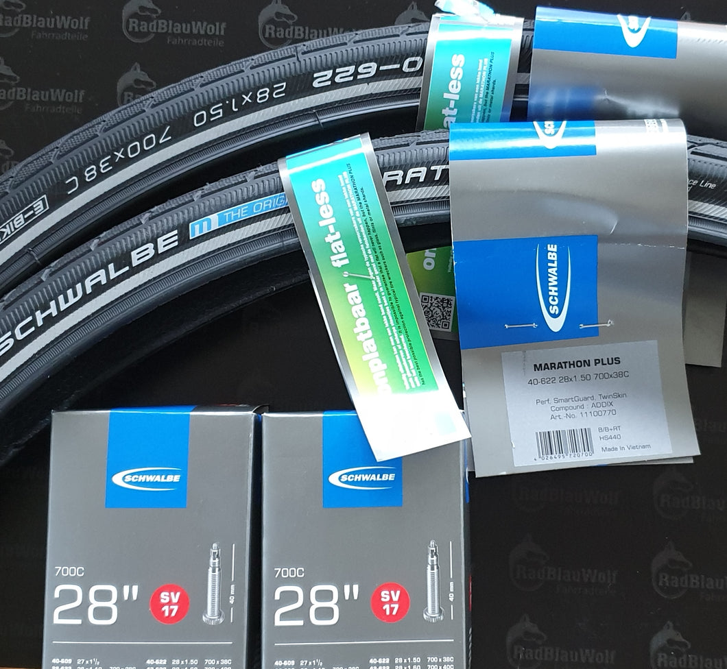 Schwalbe Marathon Plus Performance Drahtreifen - 28 x 1.50 schwarz-Reflex 40-622