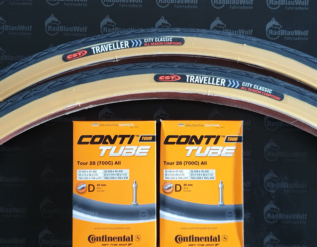 CST City Reifen 28 Zoll schwarz-skinwall   32-622 Fahrradschläuche