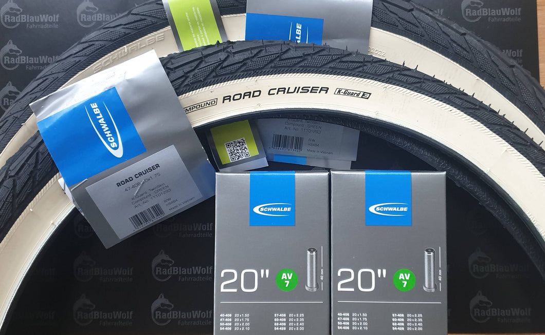 Schwalbe Road Cruiser Active Drahtreifen - 20x1,75 Zoll - Whitewall