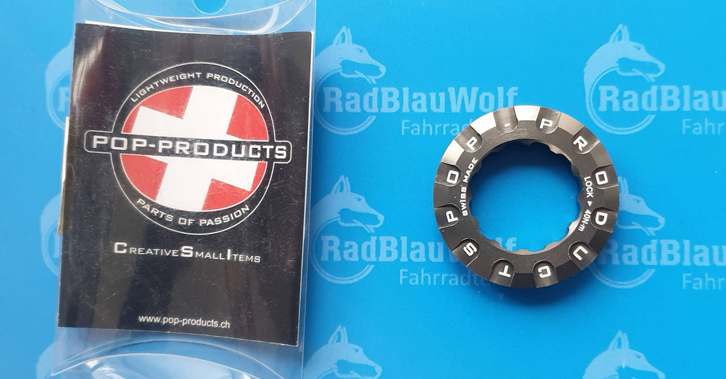 Pop-Products Verschlussring Campagnolo Cassetten Titangrau