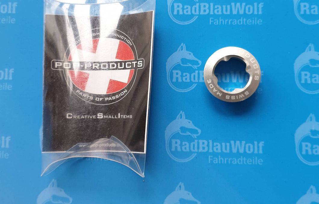Pop-Products Kurbelschraube Silber für Shimano Hollowtech II