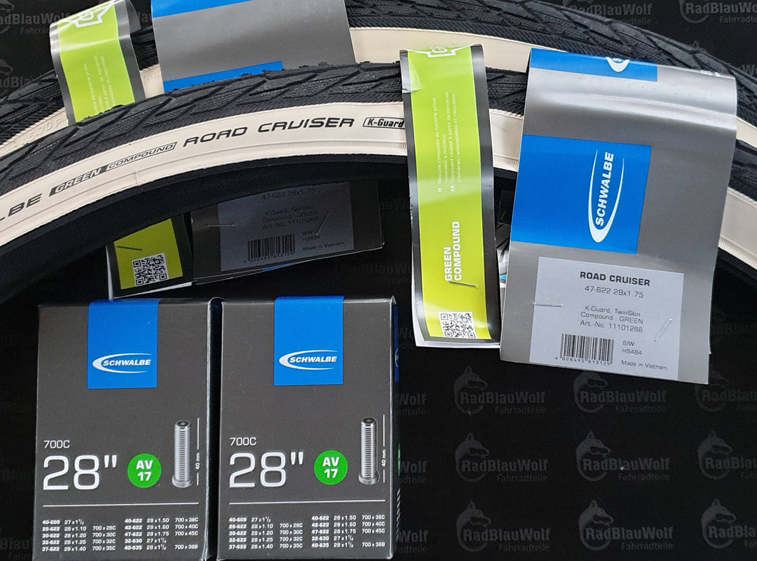 Schwalbe Road Cruiser Active Drahtreifen - 28 x 1.75 Zoll - Whitewall