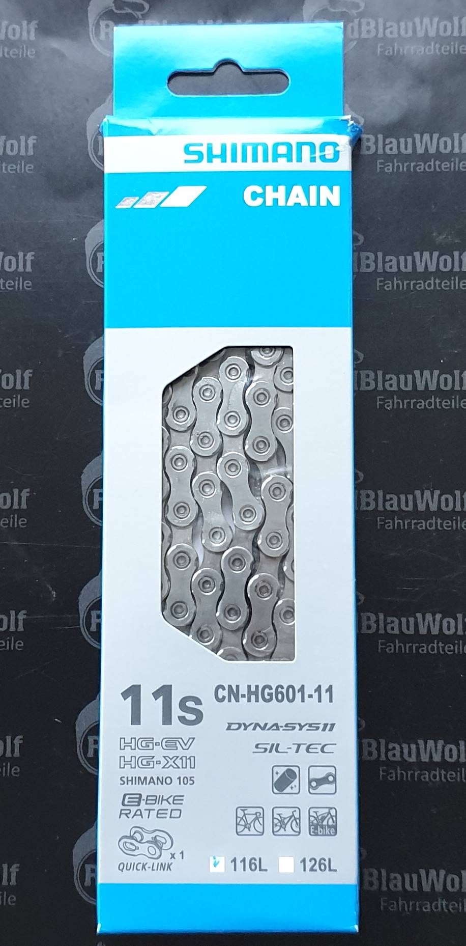 Shimano CN-HG601 Kette 11-fach - mit Quick Link - 116 Glieder