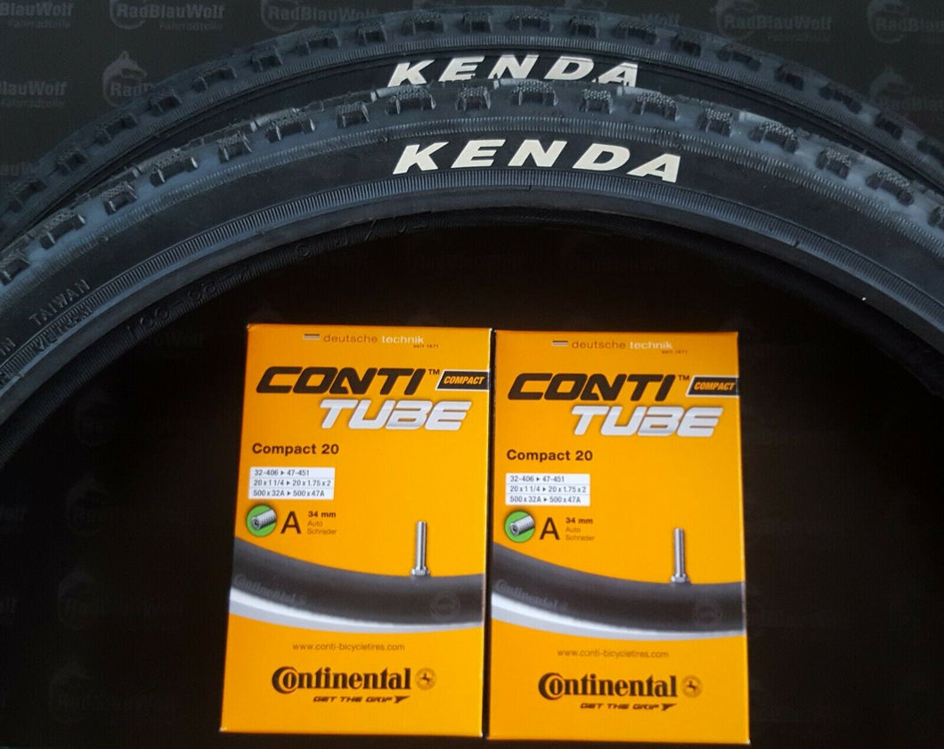 Kenda Reifen 20x1.75  47-406  schwarz  Fahrradschläuche /AV Ventile