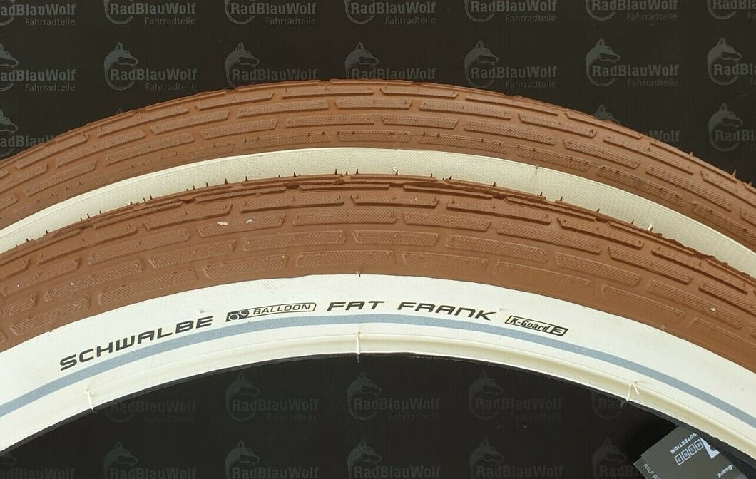 Schwalbe Fat Frank 26 x 2.35 Zoll KevlarGuard braun-weiß  Reflestreifen