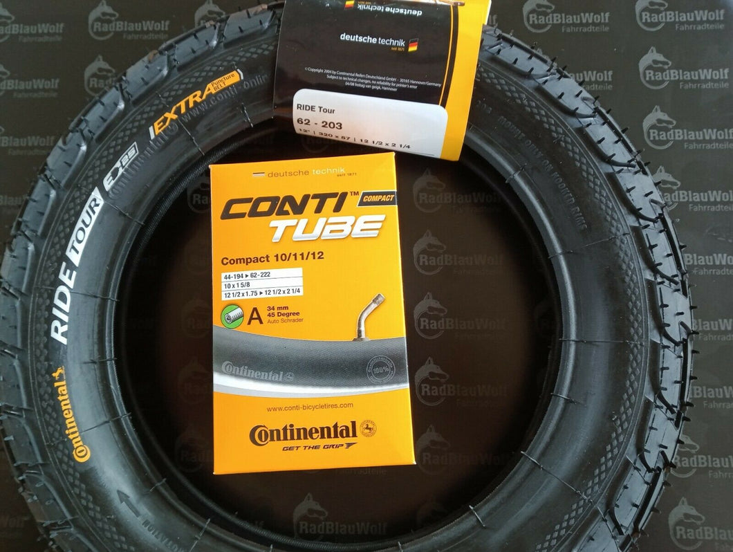 Continental Ride Tour 62-203  12 x  1/2 x 2  1/4  schwarz  Fahrradschlauch