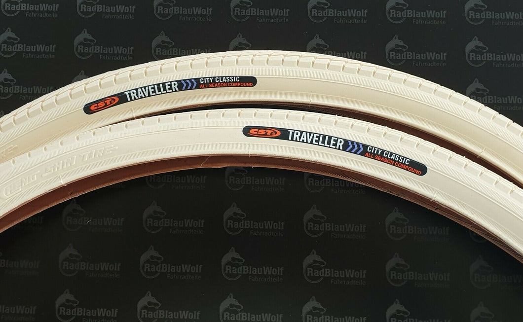 Fahrradreifen CST Traveller 28 Zoll (40-622) Creme (700x 38C)