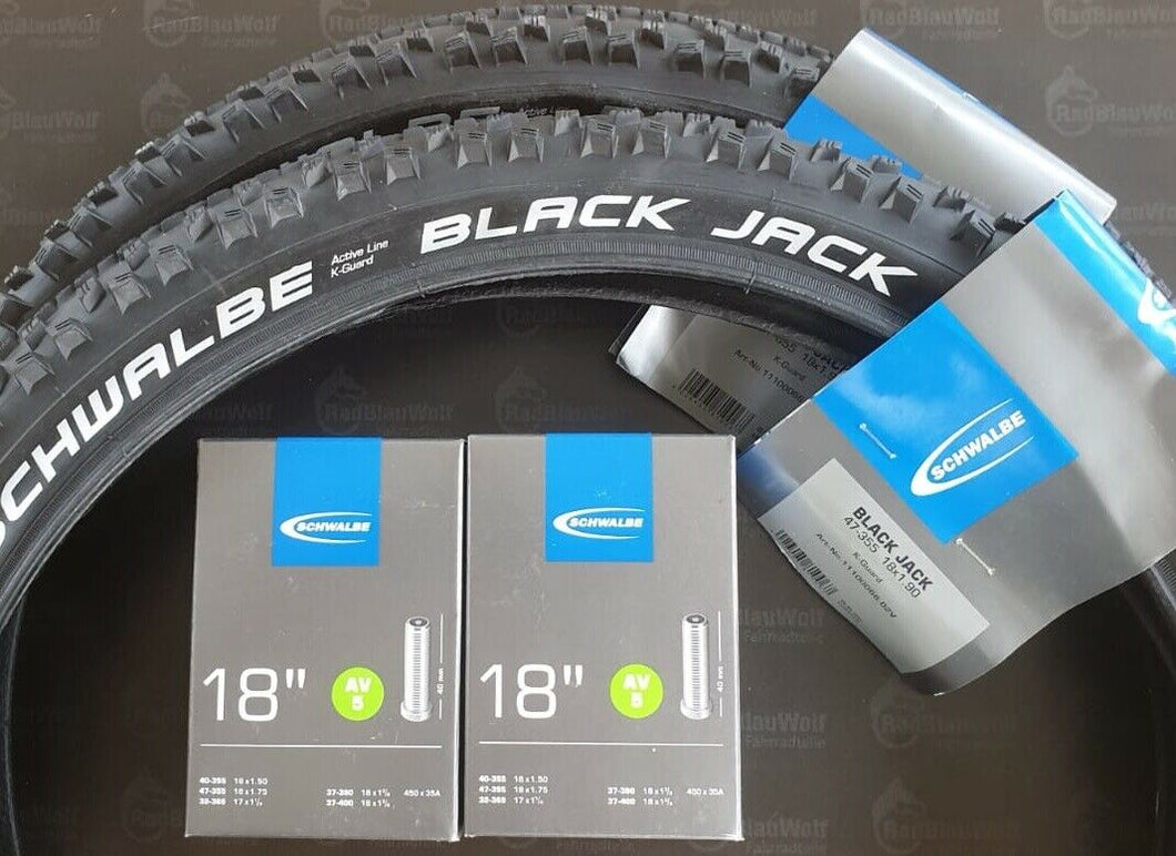 Schwalbe Black Jack Drahtreifen - Active SBC K-Guard - 18 Schwarz