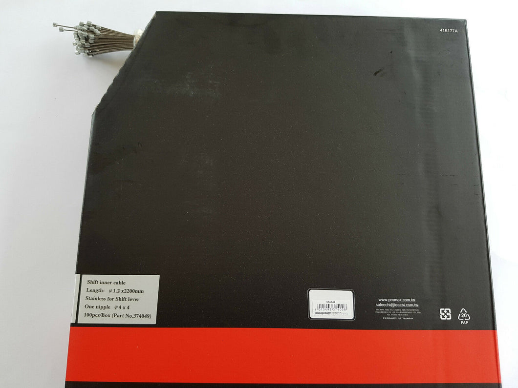 Promax Schaltbox Schaltzüge 1,2mm 2200mm Niro 100 Stück Karton
