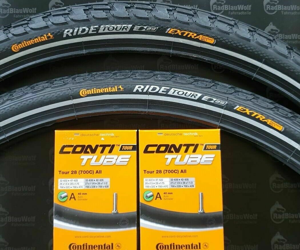 Continental Ride Tour 42-622  28 x 1.60  schwarz-Reflex   Fahrradschläuche AV