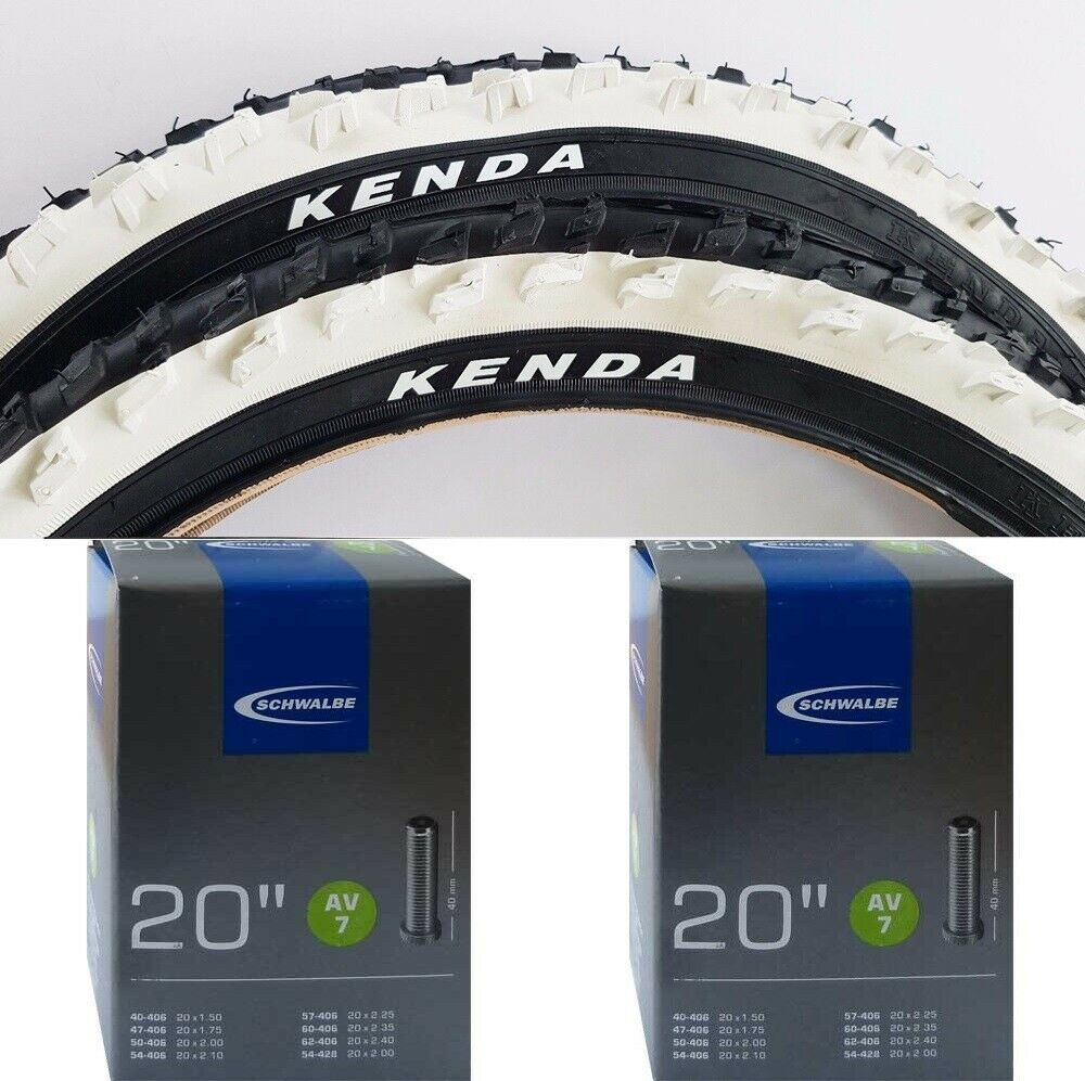 Kenda Reifen 20 Zoll  schwarz-weiß  K-829 Fahrradschläuche