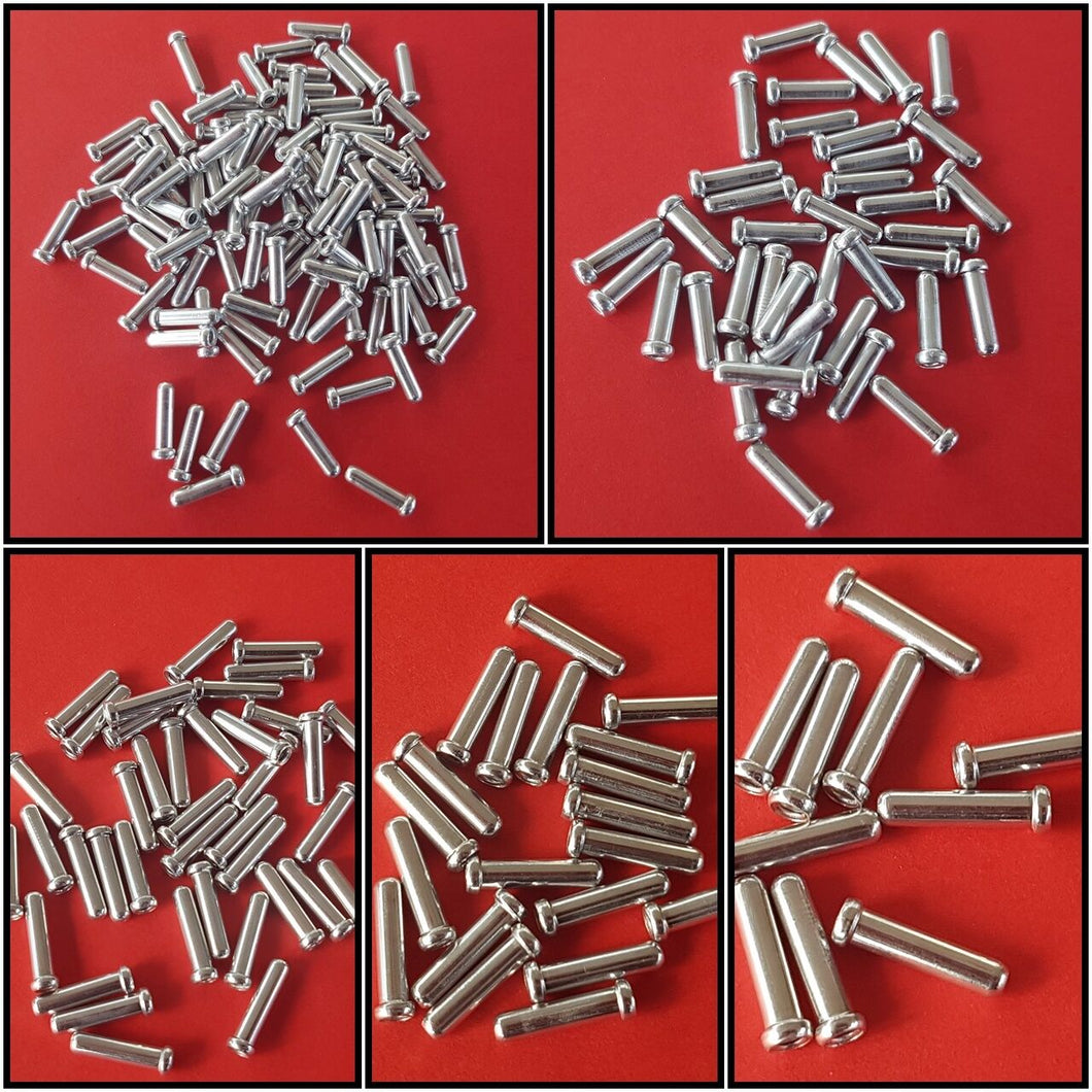 Shimano Endkappen,Endhülsen silber 1,2mm