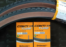 Lade das Bild in den Galerie-Viewer, Continental Ride Tour 47-622  28 x 1.75  schwarz-braun   Fahrradschläuche AV
