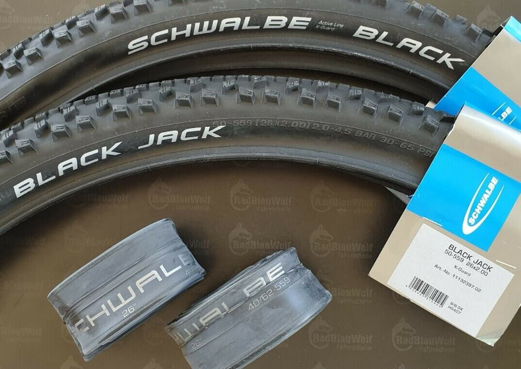 Schwalbe Black Jack Drahtreifen - Active SBC K-Guard - 26 Schwarz